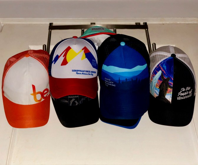 My ever-growing arsenal of BOCO Gear running hats. Let the adventures continue ...