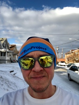 Who wants to cycle in the snow? Not this guy.
