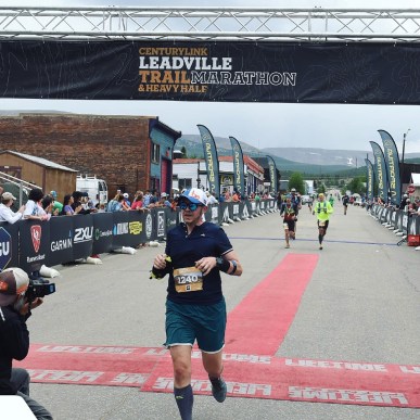 Finishing the Leadville Heavy Half in June of 2018. The struggle was real.